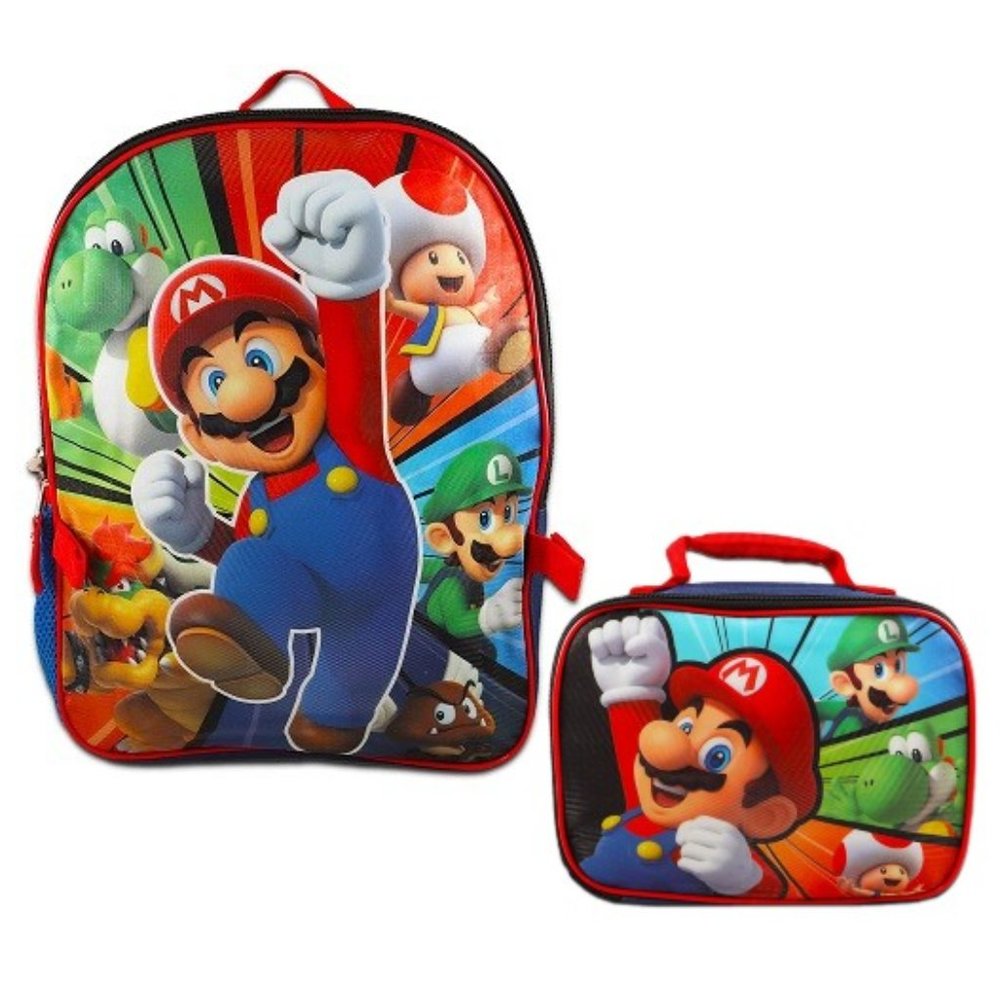 Super Mario Backpack and Lunch Bag